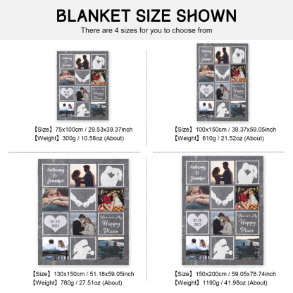 Personalised Couple Blanket Custom Photo Romantic Gift For Her-Jessemade AU