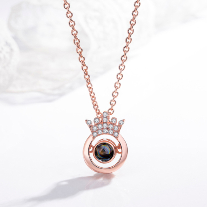 Personalised 100 Languages Projection Necklace Engraved  " I LOVE YOU" Heart Necklace Gifts For Her-Jessemade AU