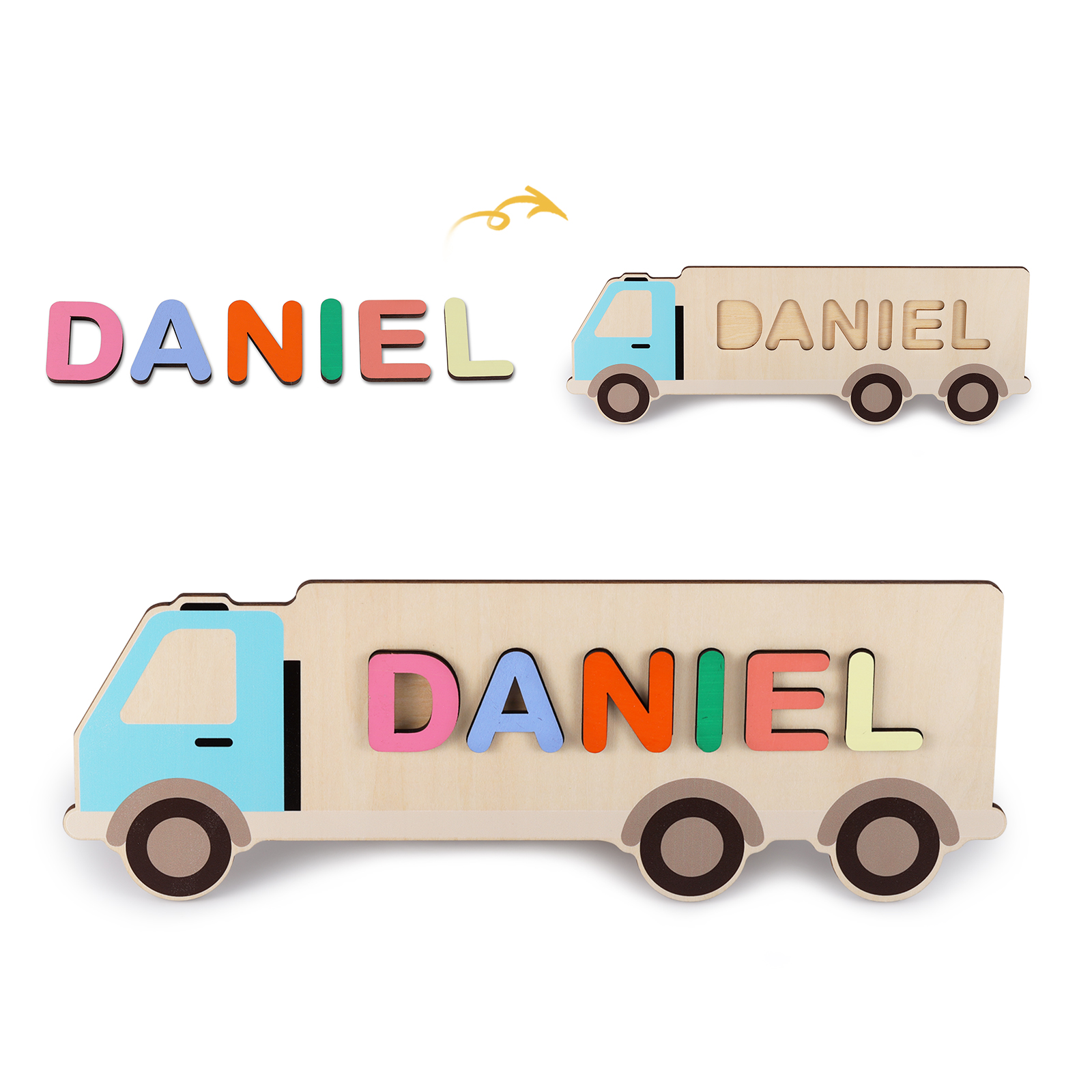 Customised Kid's Wooden Name Puzzle Toy for Toddlers Early Learning Child Toy-Jessemade AU