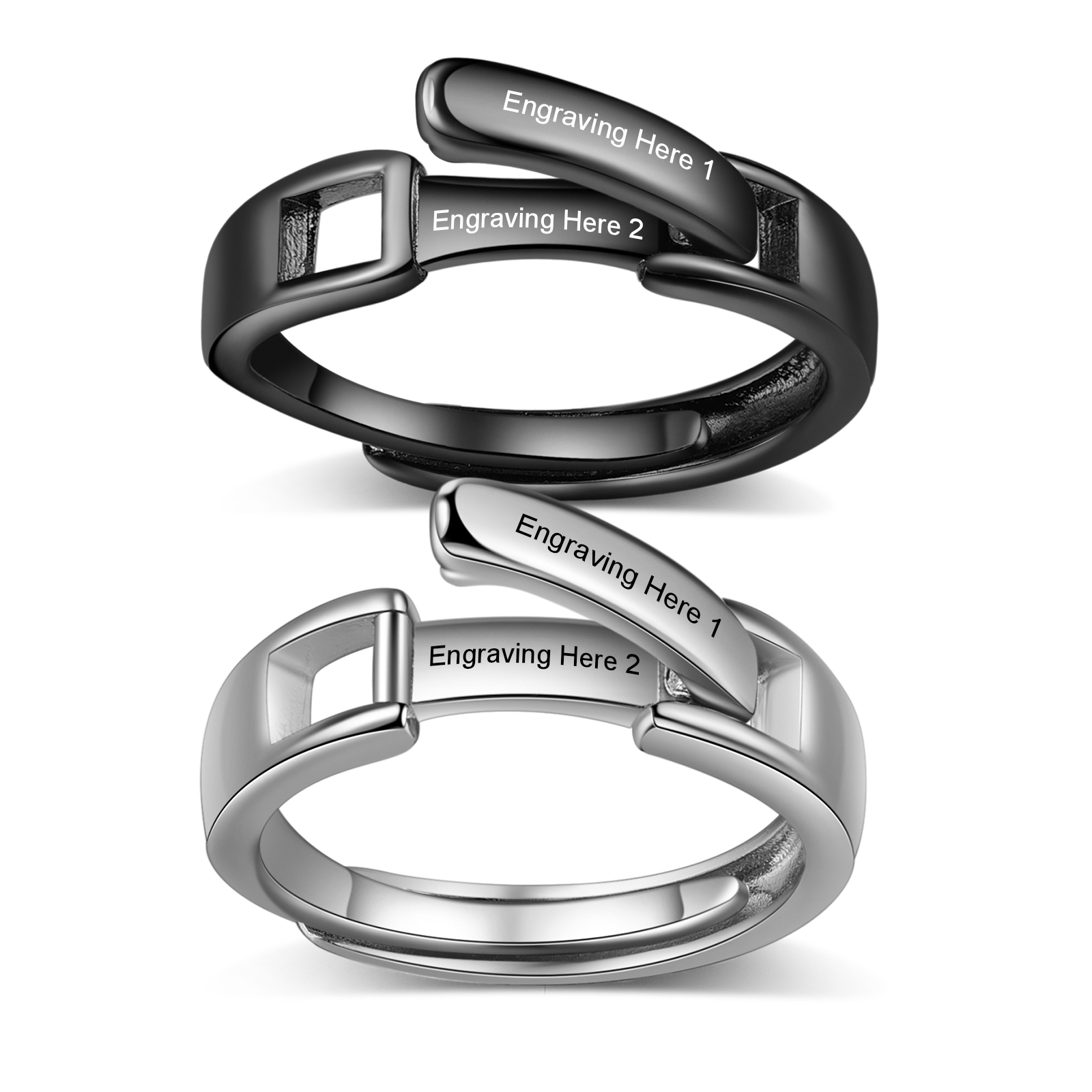 Couple Ring Personalised Matching Rings Gift for Couple