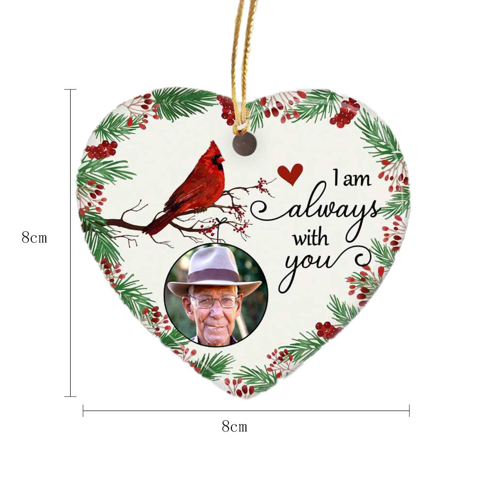 Personalised Photo Cardinal Ornament Always With You Memorial Ornament-Jessemade AU