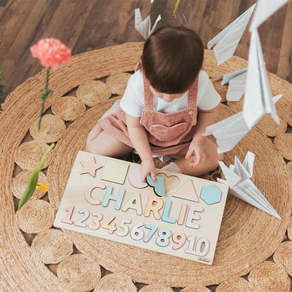 Personalised Kid's Wooden Name Alphabet Puzzle Toy for Toddlers Early Learning Child Toy-Jessemade AU
