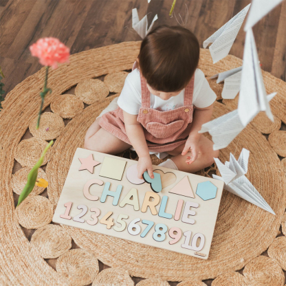 Personalised Kid's Wooden Name Alphabet Puzzle Toy for Toddlers Early Learning Child Toy-Jessemade AU