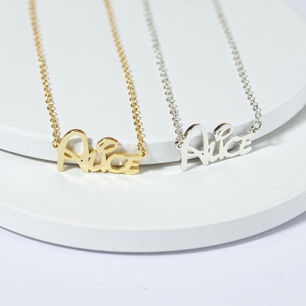 Personalised Necklace Custom 1 Name Necklace Gift For Women-Jessemade AU