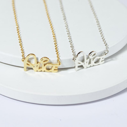 Personalised Necklace Custom 1 Name Necklace Gift For Women-Jessemade AU