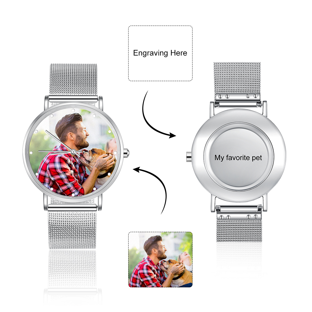 Personalised Photo Watch Custom Picture Watch Gifts For Men-Jessemade AU