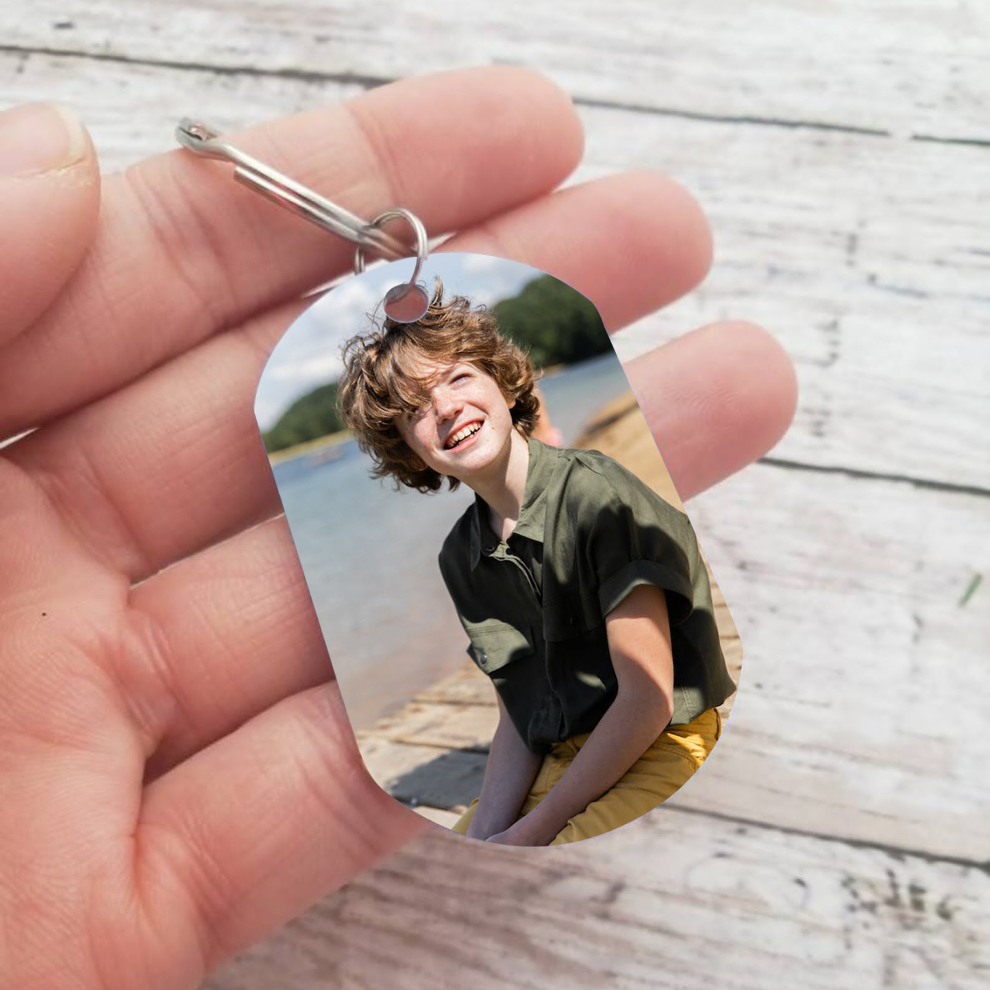 To My Badass Son Keyring Custom Photo Keychain "I Can Promise To Love You For The Rest Of Mine" Personalised Gifts For Son-Jessemade AU
