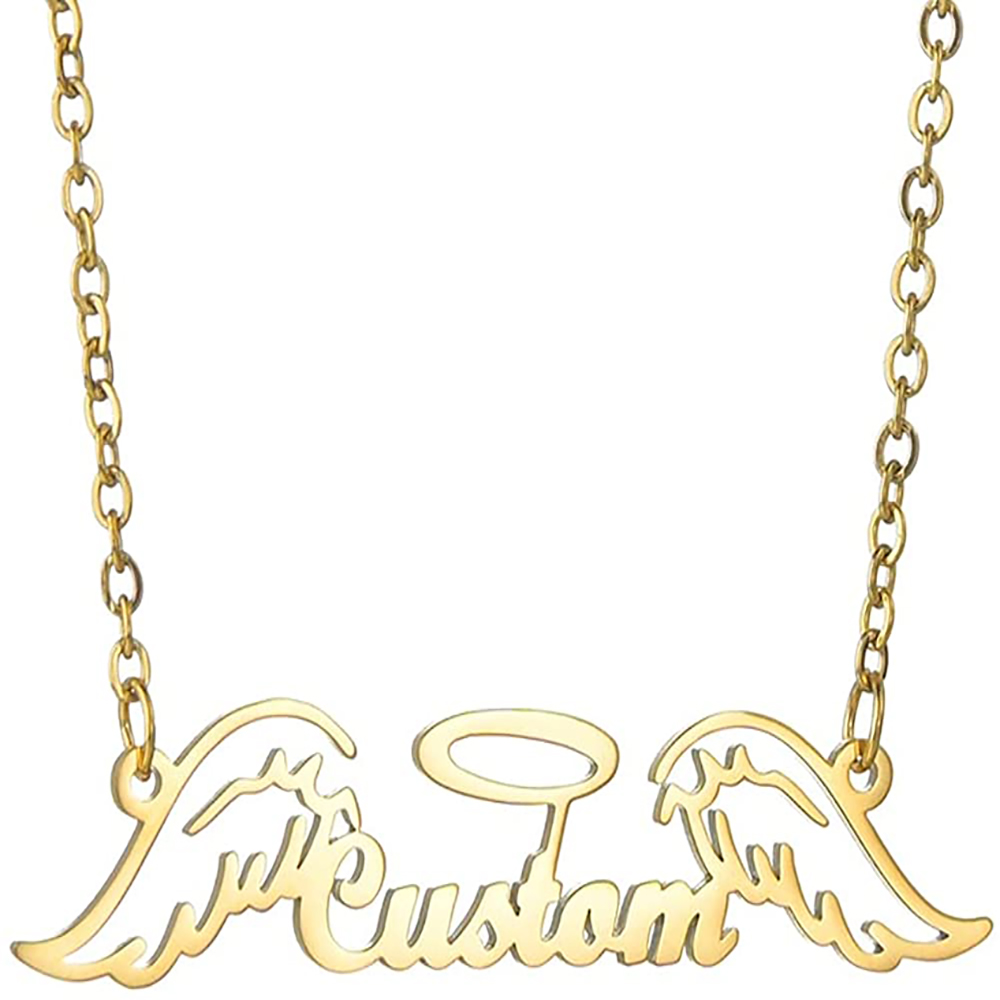 Personalised Wings Necklace Custom 2 Names Necklace Gift For Women-Jessemade AU