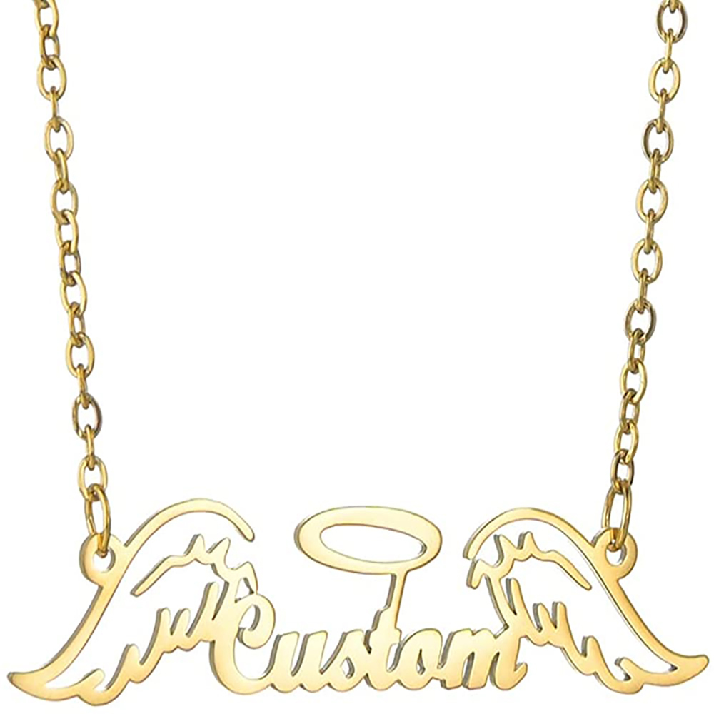 Personalised Wings Necklace Custom 2 Names Necklace Gift For Women-Jessemade AU