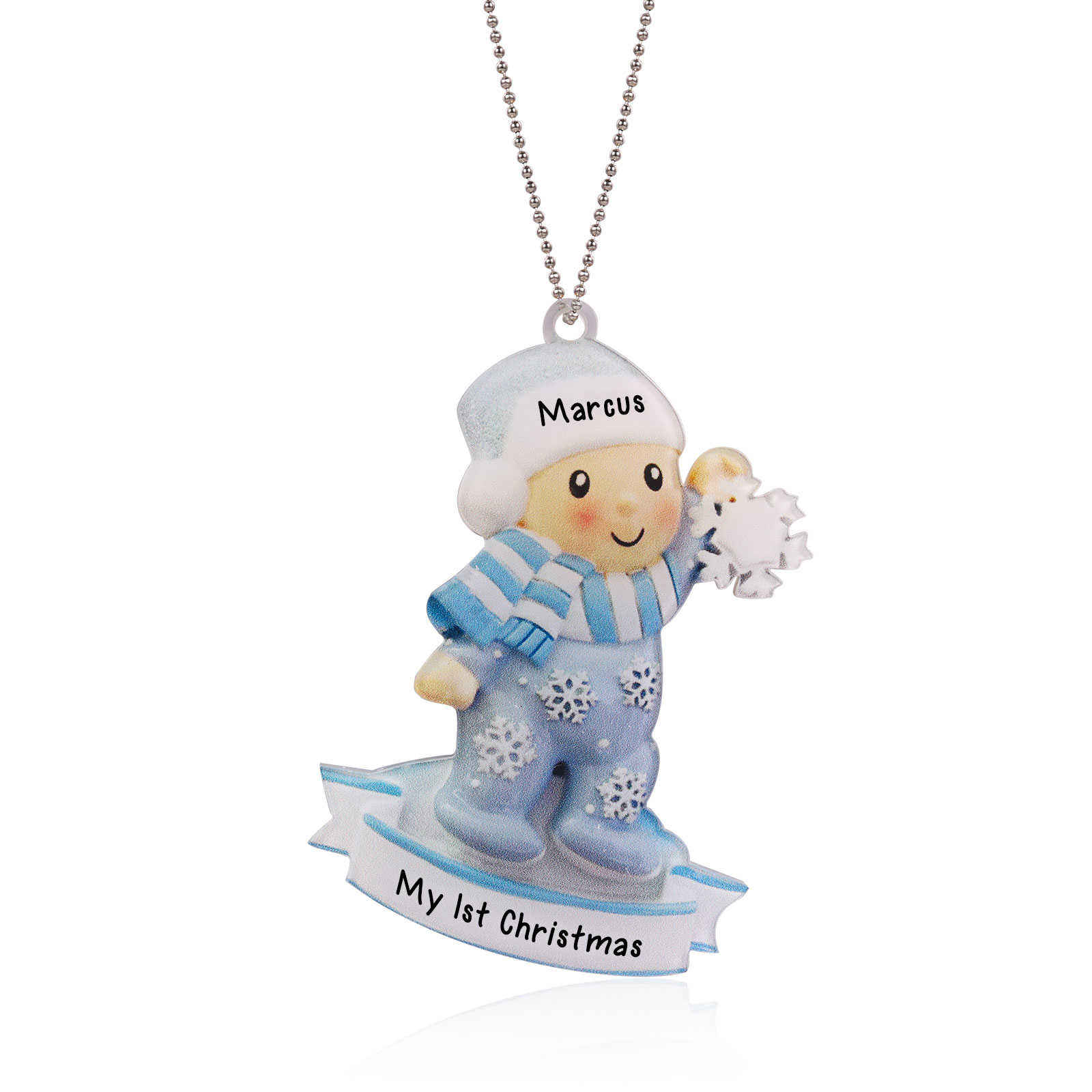 My First Christmas Personalised Acrylic Christmas Ornament Customised Name & Text Hanging Ornaments Christmas Gift for Boys Girls Babies-Jessemade AU