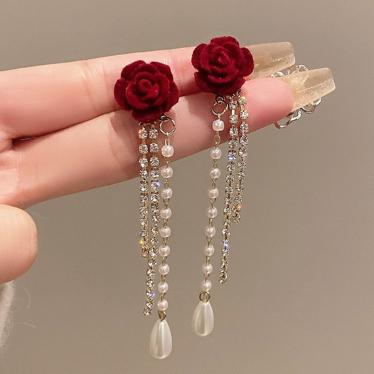 Rose Earrings Birthday Valentine's Day Gifts for Her-Jessemade AU