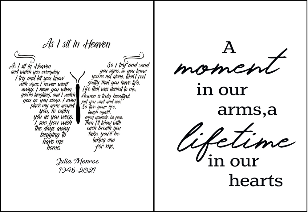 Personalised Photo Lantern Lamp As I Sit in Heaven Memorial Sympathy gift-Jessemade AU