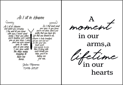 Personalised Photo Lantern Lamp As I Sit in Heaven Memorial Sympathy gift-Jessemade AU