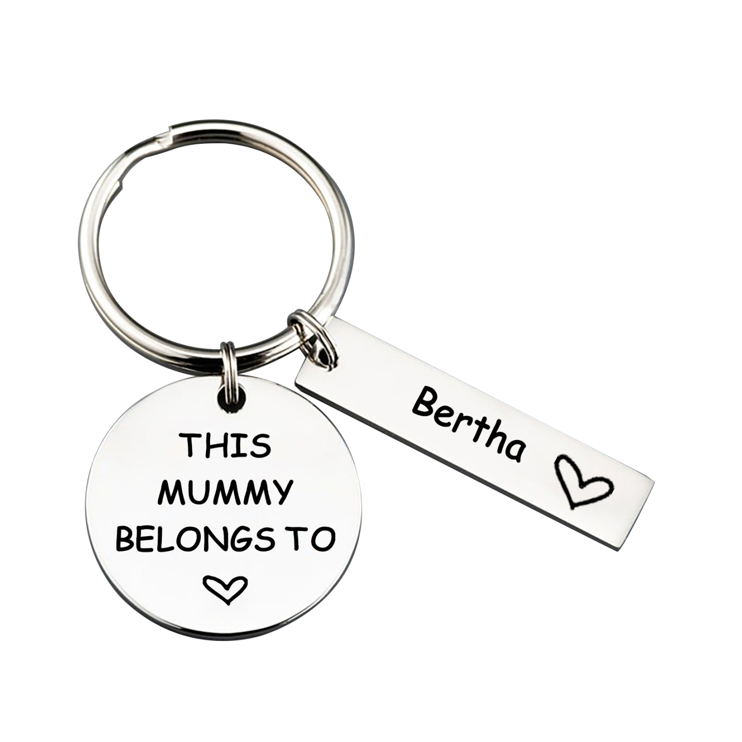 1 Name - Personalised Name Keychain Stainless Steel Keychain Special Gift for Mommy/Mummy-Jessemade AU