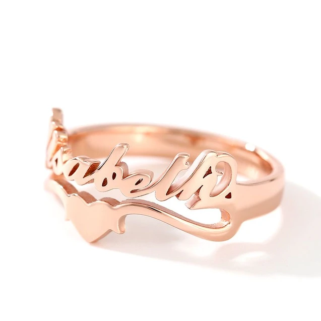 Personalised Ring Custom 1 Name Ring GIFT For Women-Jessemade AU
