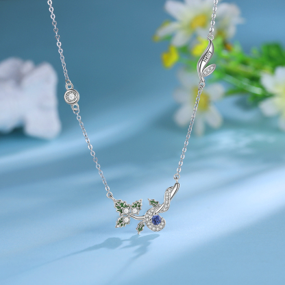 Personalised December Birthflower Necklace With Birthstone Gifts For Her-Jessemade AU