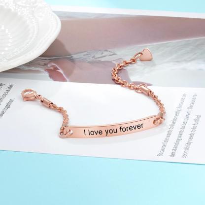 Adjustable Engraving Name Or Text Tiny Bracelet-Jessemade AU