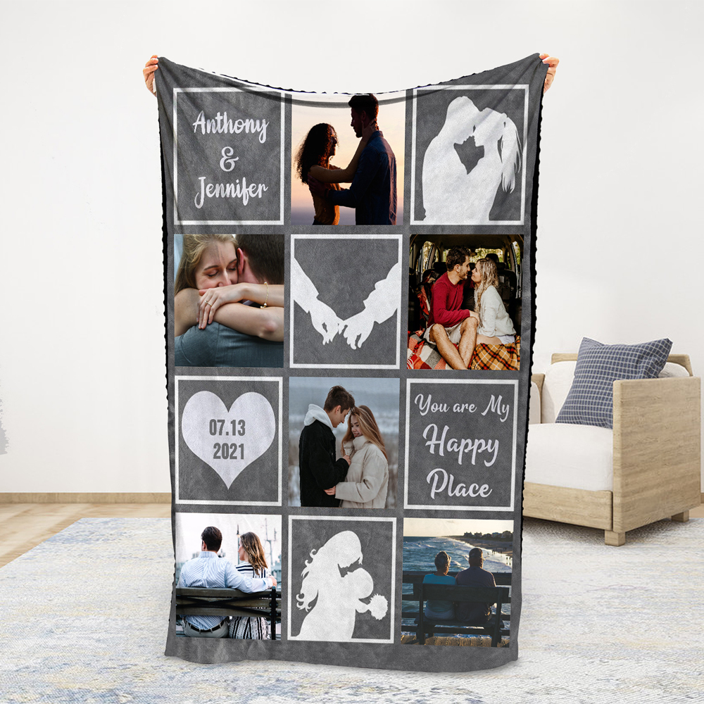 Personalised Couple Blanket Custom Photo Romantic Gift For Her-Jessemade AU