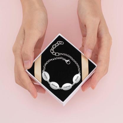 Personalised Bracelet  With 4 Names Bracelet-Jessemade AU