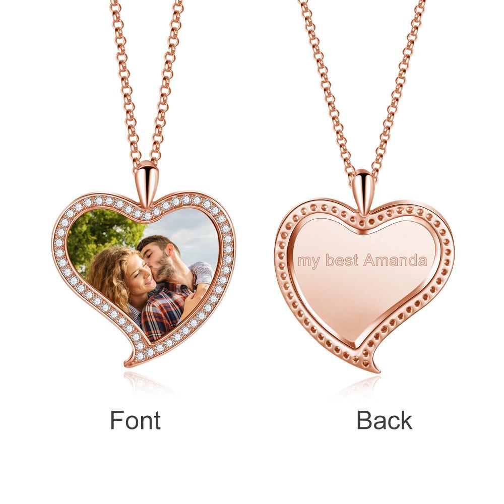 Personalised Heart Necklace Custom Photo Necklace Gifts For Her-Jessemade AU