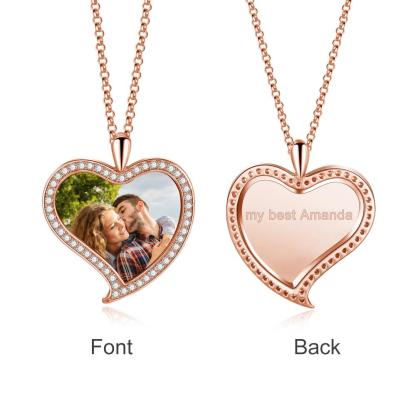 Personalised Heart Necklace Custom Photo Necklace Gifts For Her-Jessemade AU