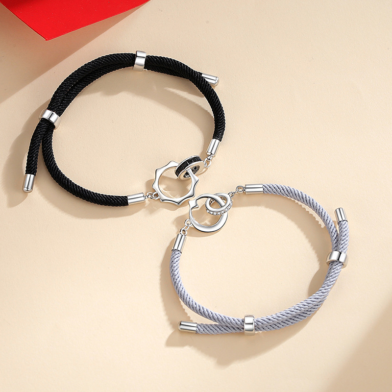  Sun & Moon Ring Couple Bracelet Adjustable Bracelet Valentine's Day Gift Birthday for Couples-Jessemade AU