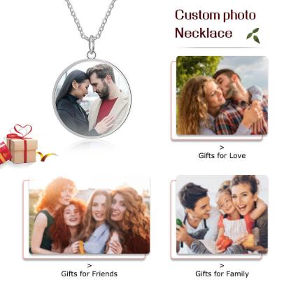 Personalised Round Photo Necklace Custom Picture Necklace Gifts For Her-Jessemade AU