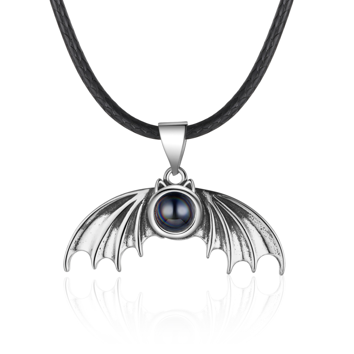 Personalised Wing Pendant Couple Necklace Set Custom Photo Projection Necklace Romantic Gifts For Him/Her-Jessemade AU