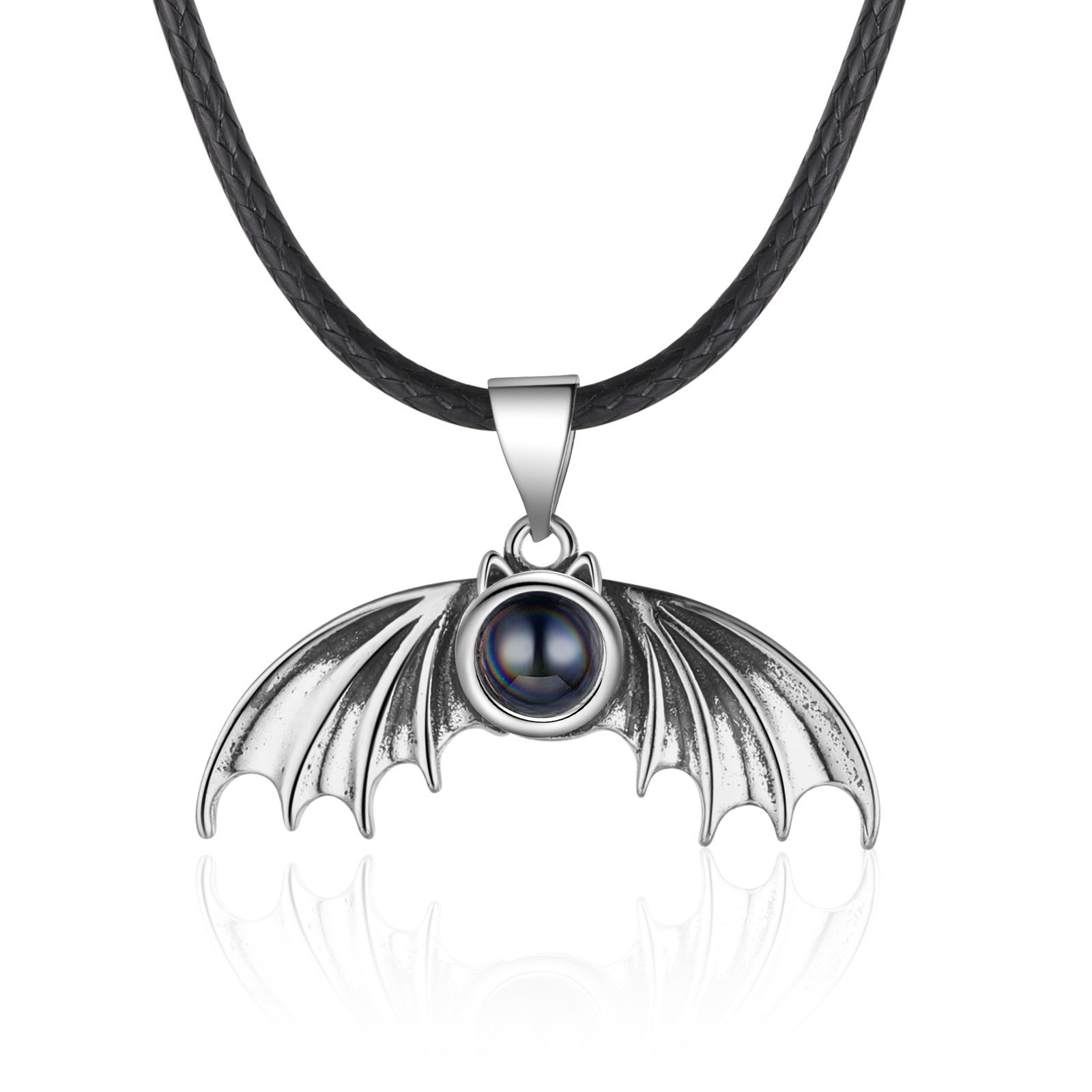 Personalised Wing Pendant Couple Necklace Set Custom Photo Projection Necklace Romantic Gifts For Him/Her-Jessemade AU