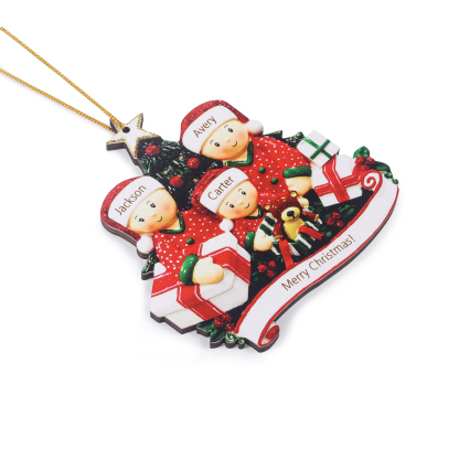 Personalised Christmas Tree Ornament Custom 6 Family Members Names Ornament-Jessemade AU