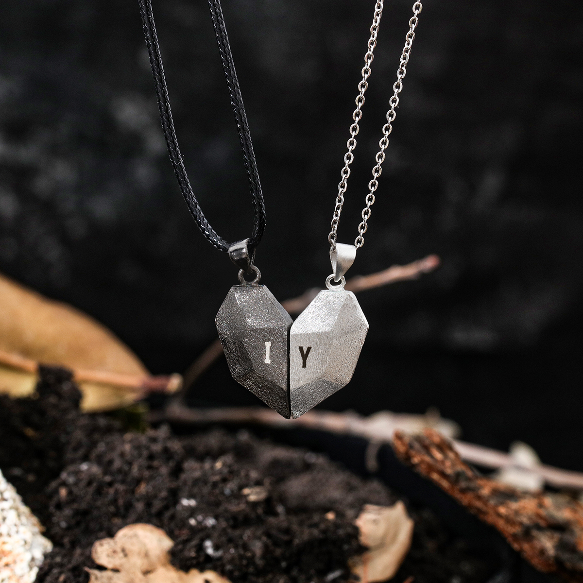 Two Souls One Heart Necklace Magnetic Heart Matching Necklace Couple Gift