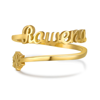 Name Ring Personalised 1 Name Adjustable Rings-Jessemade AU