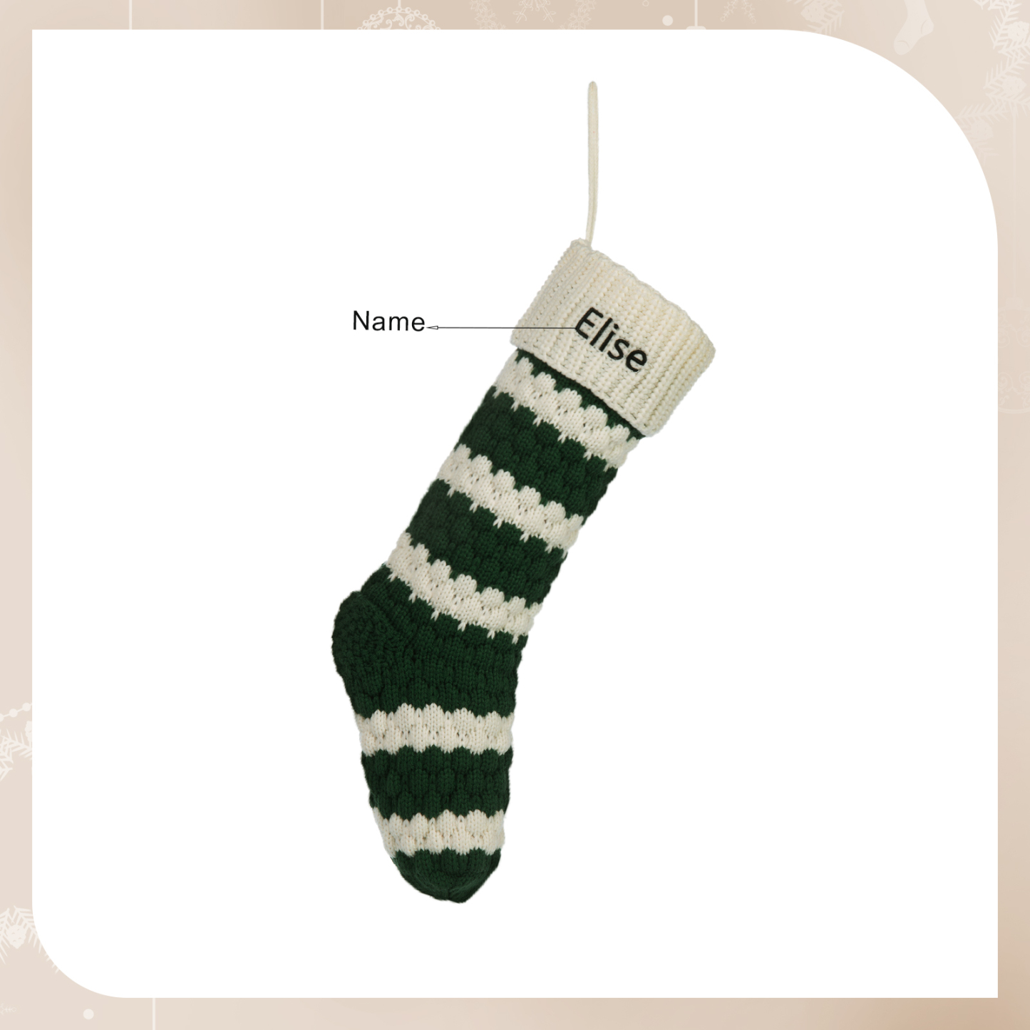 Customised 1 Name Christmas Stockings Ornaments Personalised Christmas Gifts for Family Friends-Jessemade AU
