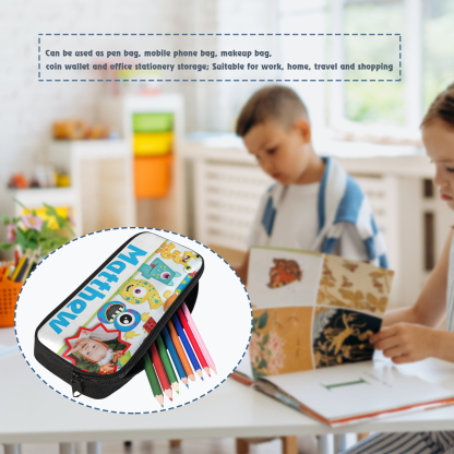 Personalised  Photo Pencil Case Custom Name Back to School Gifts for Student-Jessemade AU