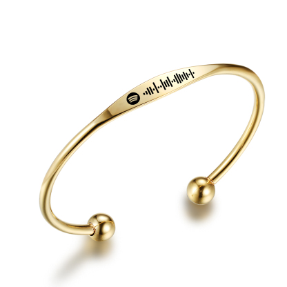 Customised Spotify code Women's Semi-open bracelet For Lover-Jessemade AU