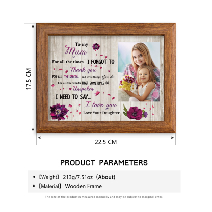 To My Mum Personalised Photo Frame With Light Gifts For Mother “I NEED TO SAY... I love you”-Jessemade AU