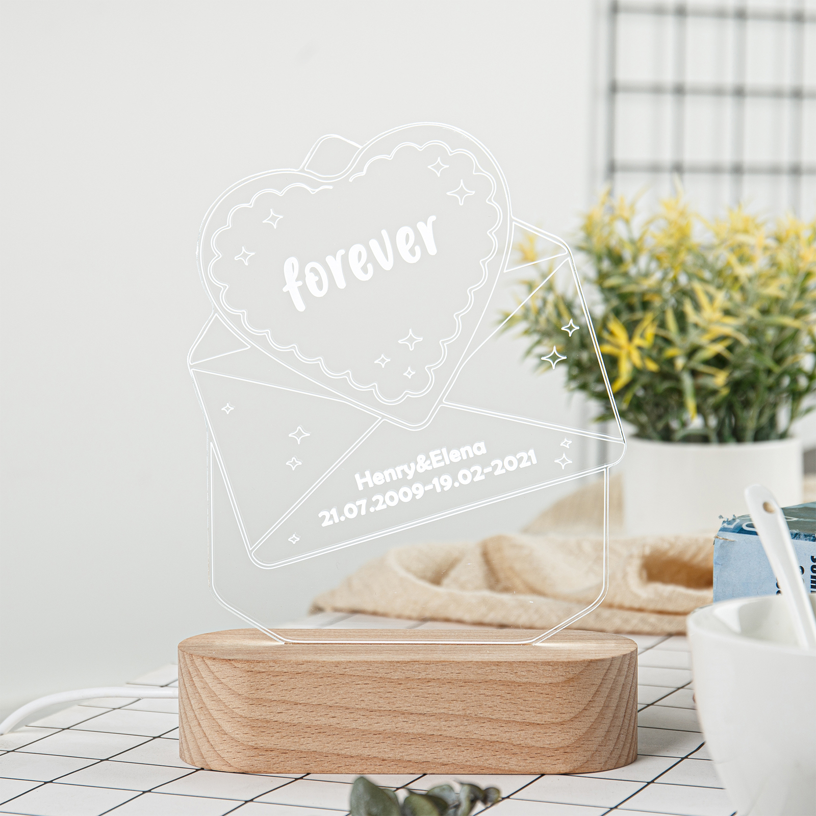 Customised Envelope Night Light-Jessemade AU