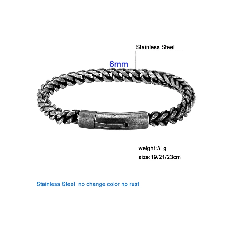 To My Man I LOVE YOU Cuban Chain Bracelet Stainless Steel Bracelet Romantic Gift-Jessemade AU