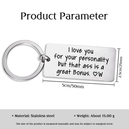 Personalised Letter Keychain Funny Keychain Stainless Steel Valentine's Day Couple Gift-Jessemade AU