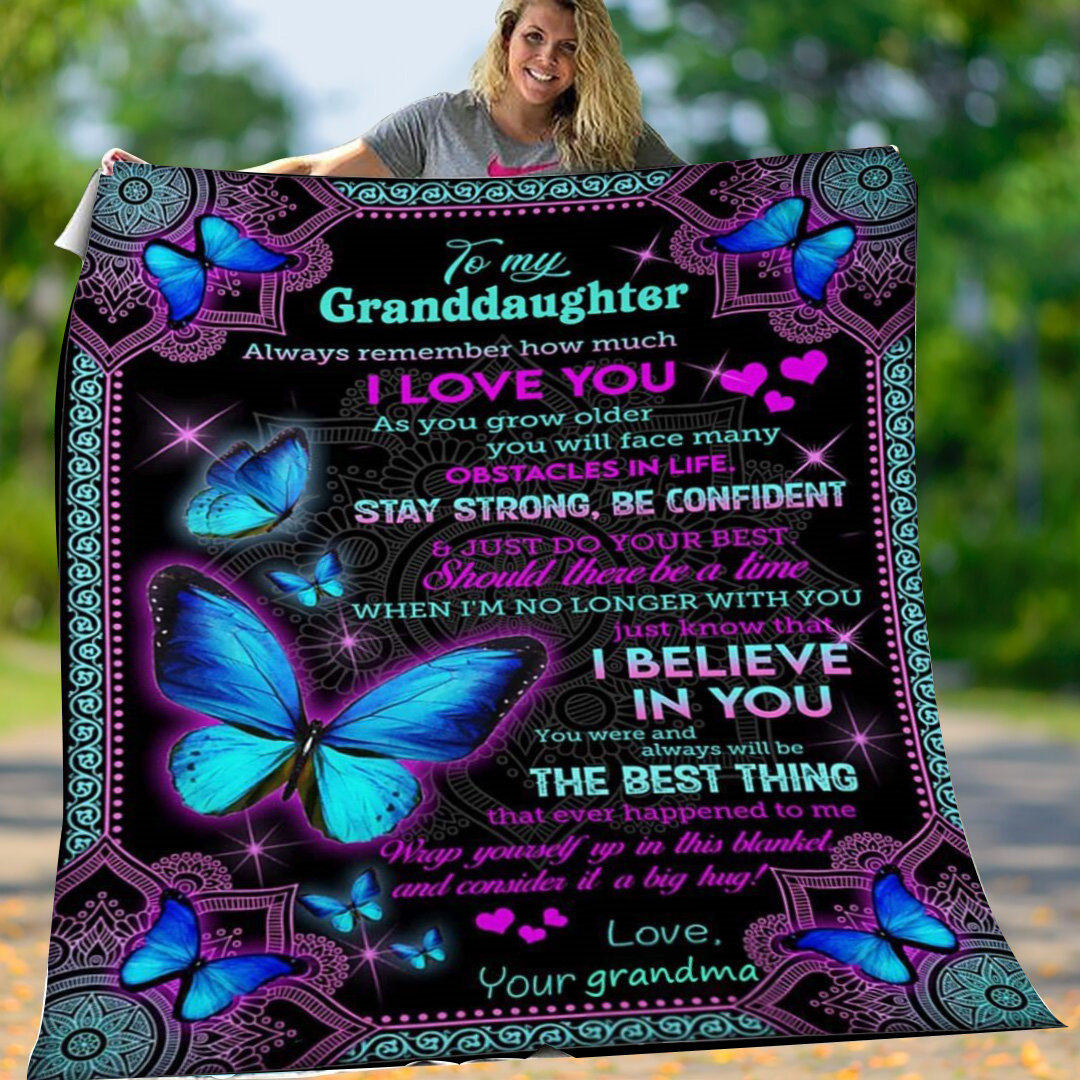 Grandma To Granddaughter, Always Remember How Much I Love You, Flannel Blanket-Jessemade AU