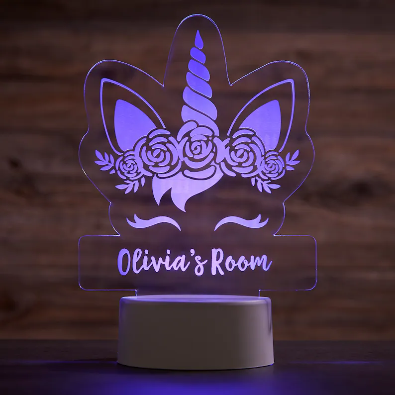 Personalised Unicorn Lamp Personalised LED Sign Custom Colourful Name Night Light Gifts For Kids-Jessemade AU