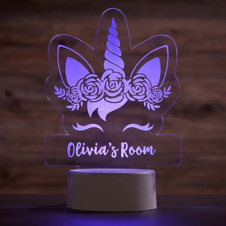 Personalised Unicorn Lamp Personalised LED Sign Custom Colourful Name Night Light Gifts For Kids-Jessemade AU