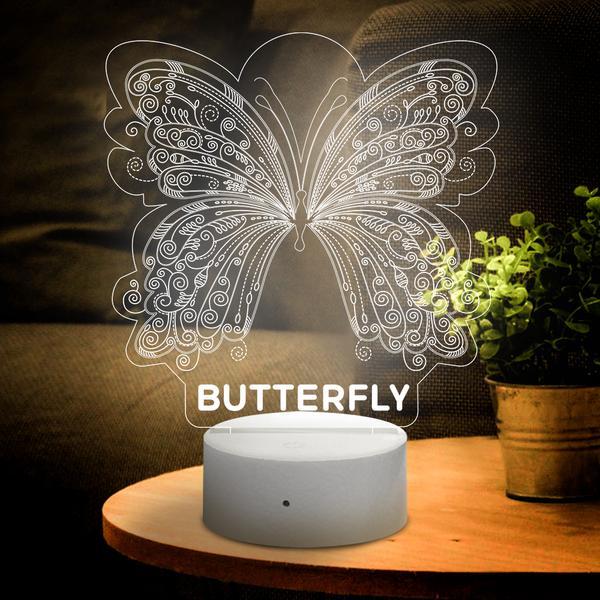 Personalised Butterfly Home Decoration Lamp With Custom Name Night Light Kid's Bedroom Decor Children's LED Light-Jessemade AU
