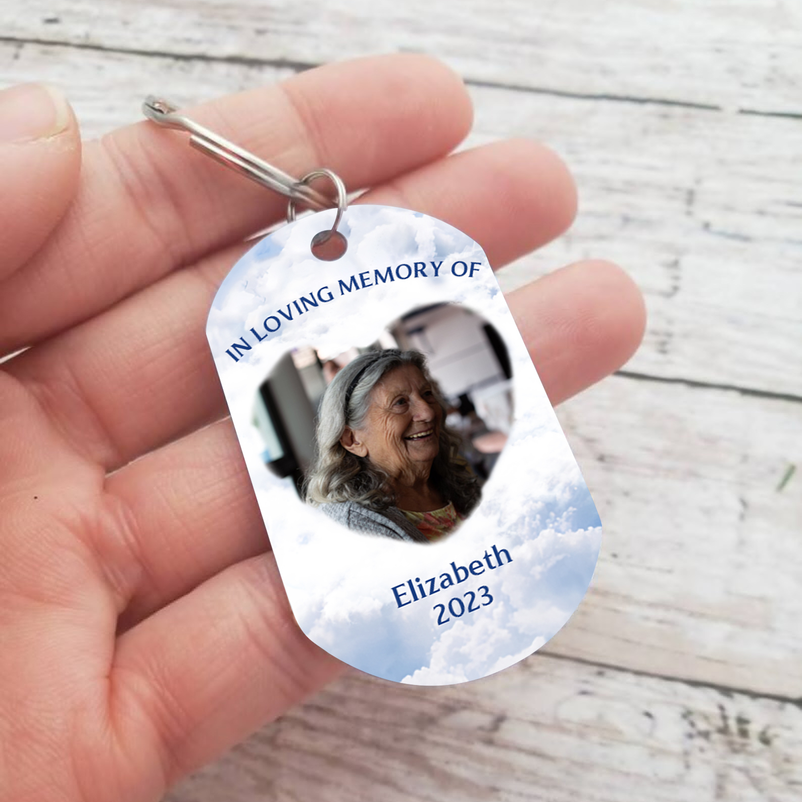 Memorial Photo Keychain Custom Name & Date Keyring Personalised Keychains - A Big Piece of My Heart Lives in Heaven-Jessemade AU
