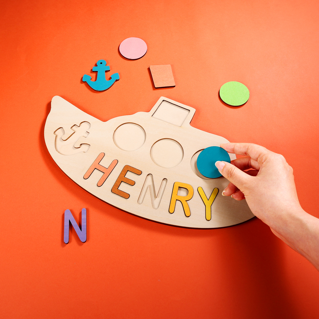 Personalised Kid's Wooden Name Alphabet Puzzle Toy for Toddlers Early Learning Child Toy-Jessemade AU