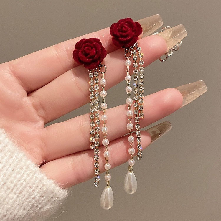 Rose Earrings Birthday Valentine's Day Gifts for Her-Jessemade AU