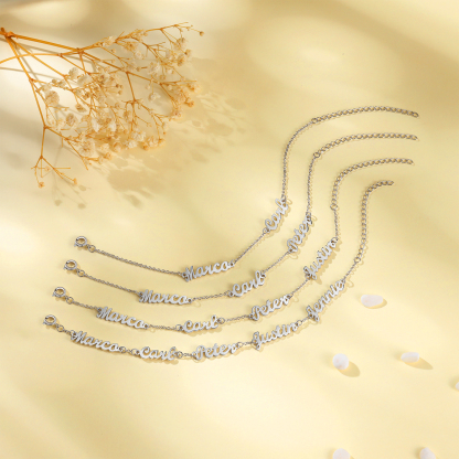 Personalised Family Name Bracelet Custom 3 Names Bracelet  Best Gift For Her-Jessemade AU