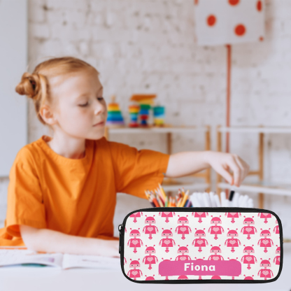 Custom Name Pen Case Personalised  Pink People Pen Bag Back to School Gifts for Students-Jessemade AU