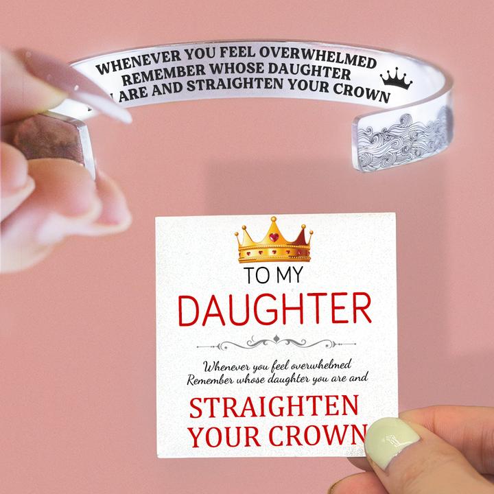 Whenever You Feel Overwhelmed, Personalised Wave Cuff Bangle Bracelet Gifts For Daughter-Jessemade AU
