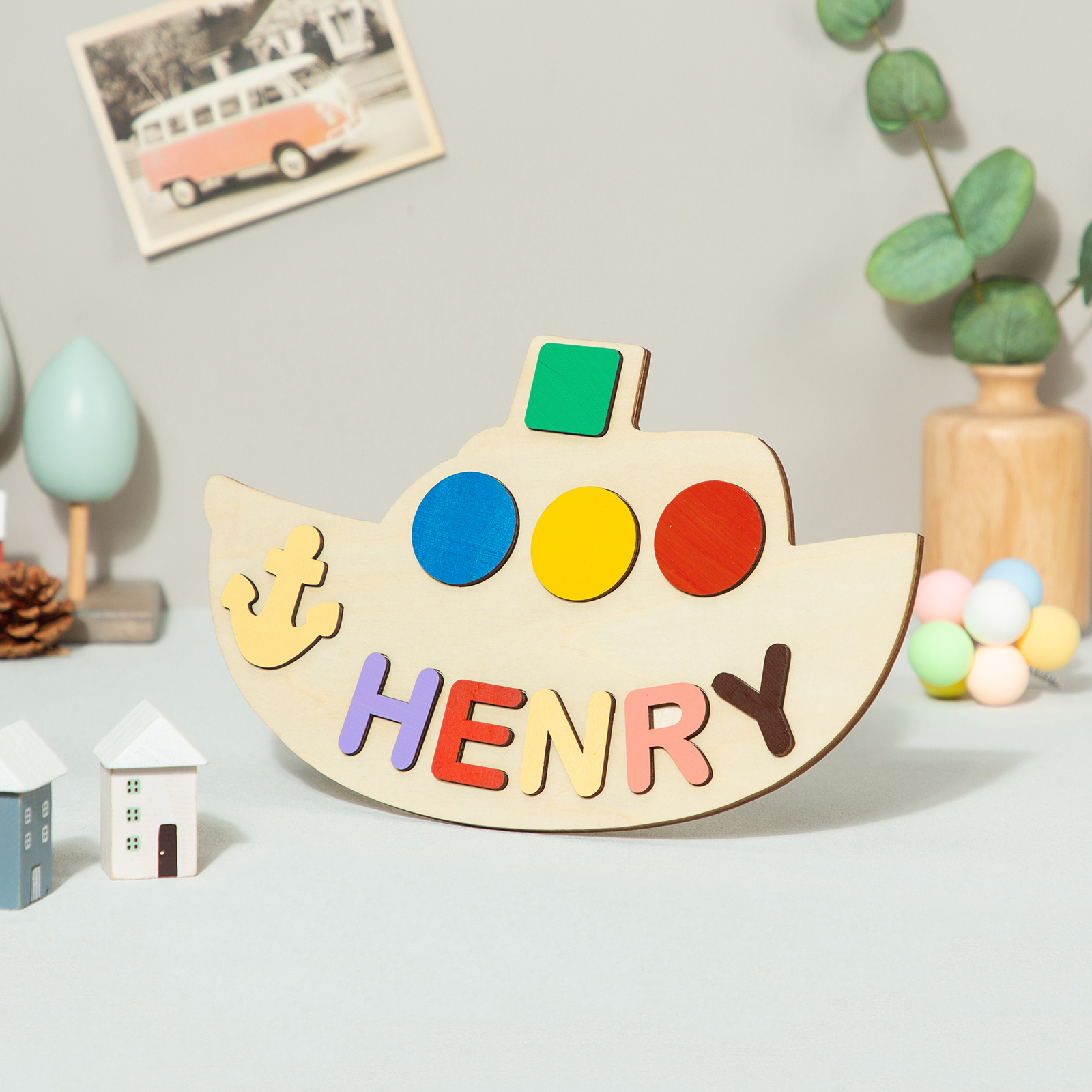 Personalised Kid's Wooden Name Alphabet Puzzle Toy for Toddlers Early Learning Child Toy-Jessemade AU